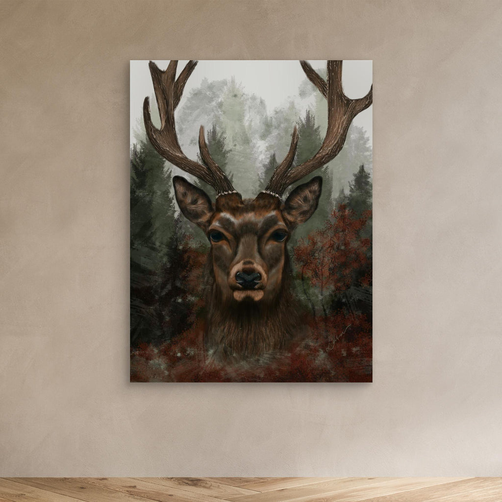"Jeleń w Mglistym Lesie" płótno