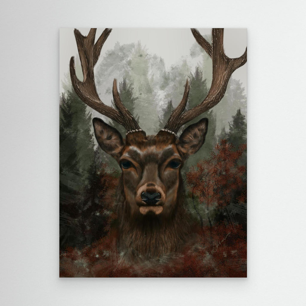 "Jeleń w Mglistym Lesie" płótno