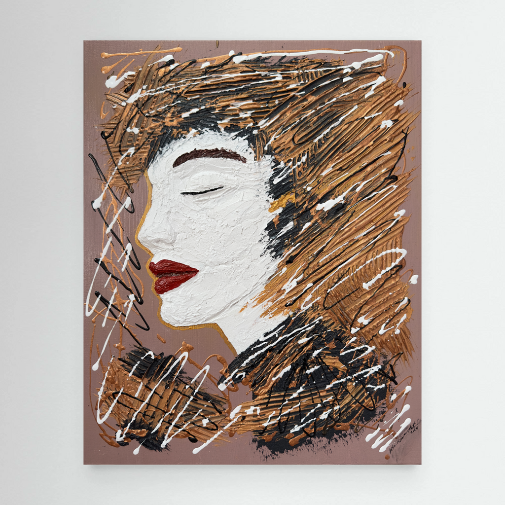 "Ona i jej chaos" 40x50cm akryl