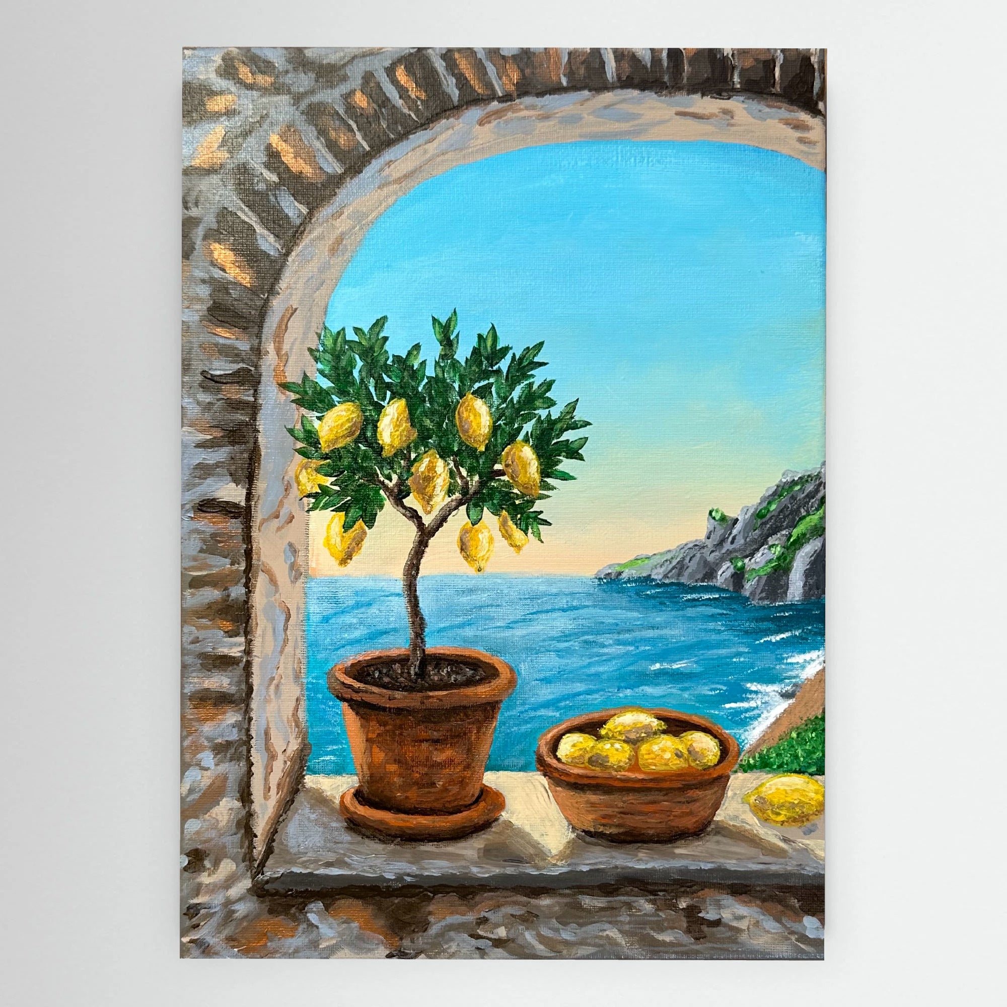 "Śródziemnomorski poranek" 25x35cm akryl